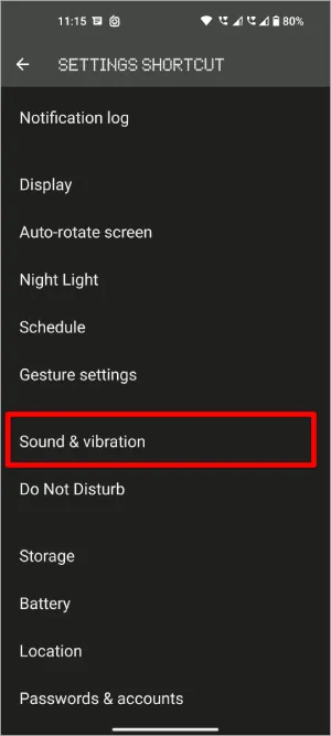 Опция Звук и вибрация