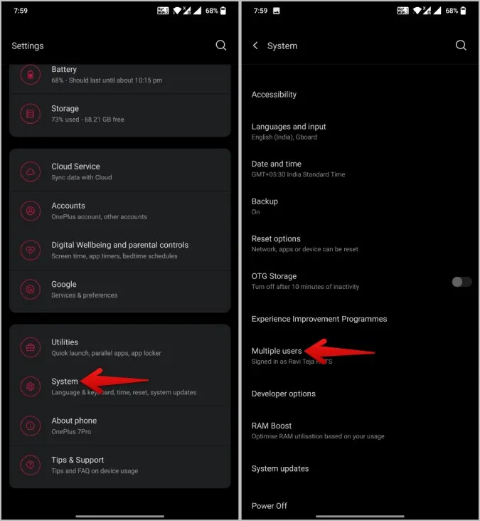 Több felhasználó hozzáadása Androidon