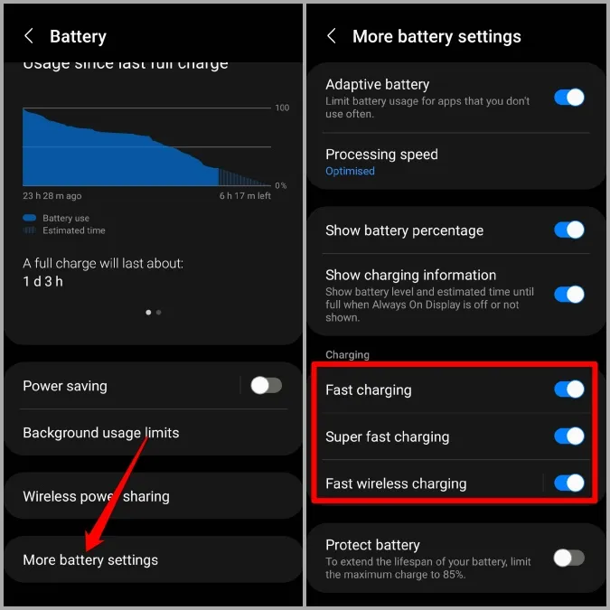 Активиране на бързото зареждане в Samsung Phone