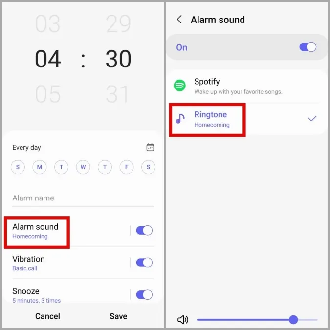 Промяна на зададения тон на алармата в Samsung Phone