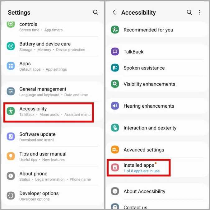 Nastavenia prístupnosti v systéme Android