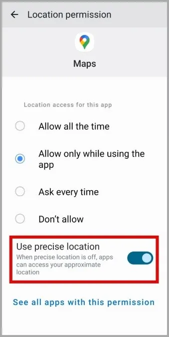 Karttojen tarkan sijainnin ottaminen käyttöön Androidissa osoitteessa