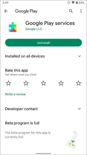 uppdatera Google Play-tjänster