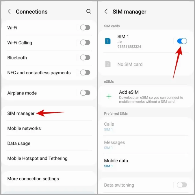 Деактивиране или активиране на SIM картата в Samsung Phone
