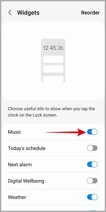 Sperrbildschirm-Musik-Widget auf Android aktivieren