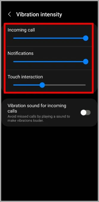 Modificar la intensidad de la vibración en Android