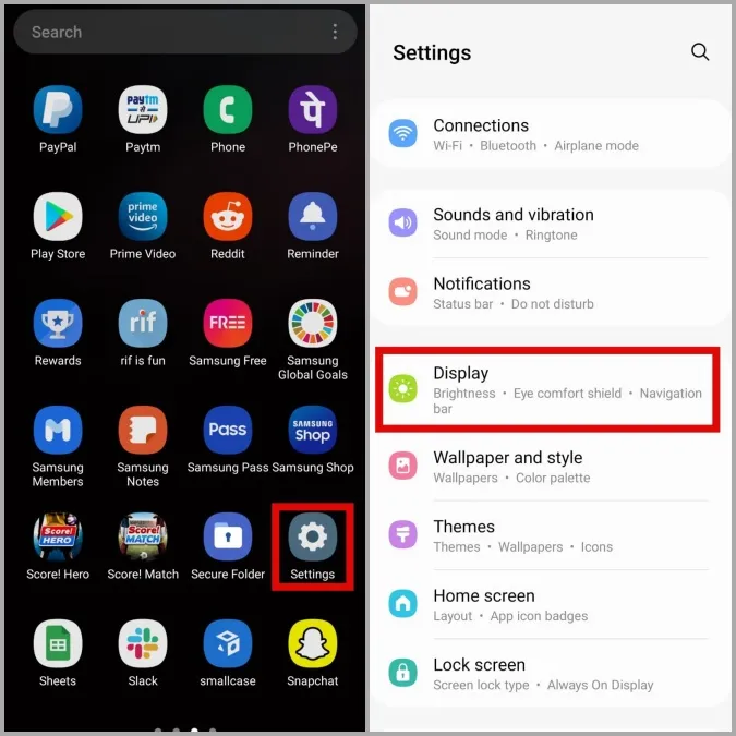 Настройки на дисплея на телефон с Android