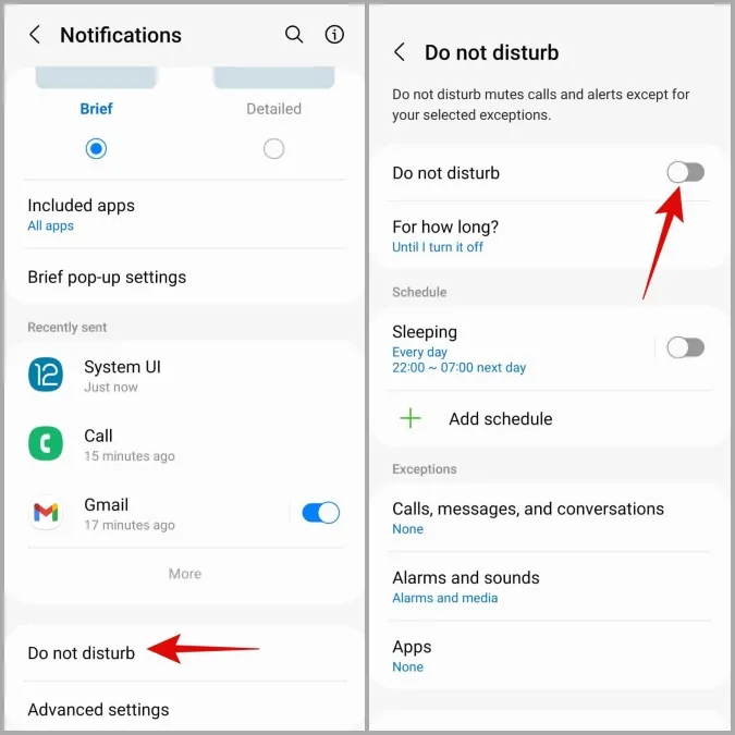Povolení funkce Nerušit v telefonu se systémem Android