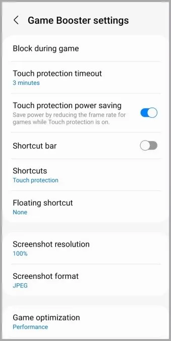 Nastavení funkce Game Booster v telefonu Samsung Phone