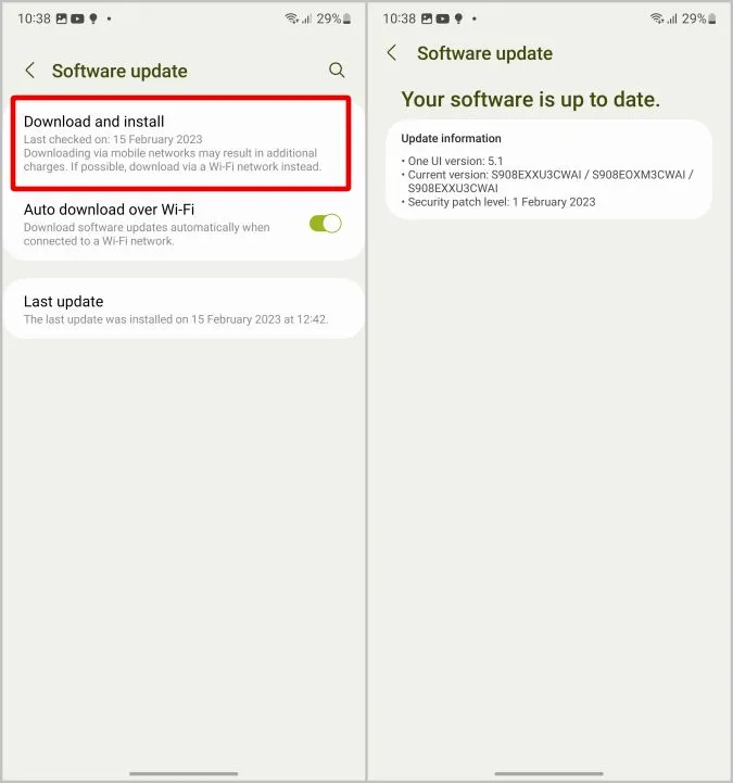 Software-update downloaden en installeren op Samsung