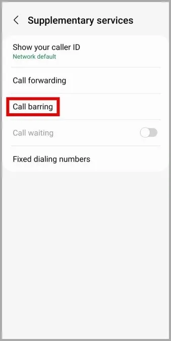 Restricción de llamadas en un teléfono Android