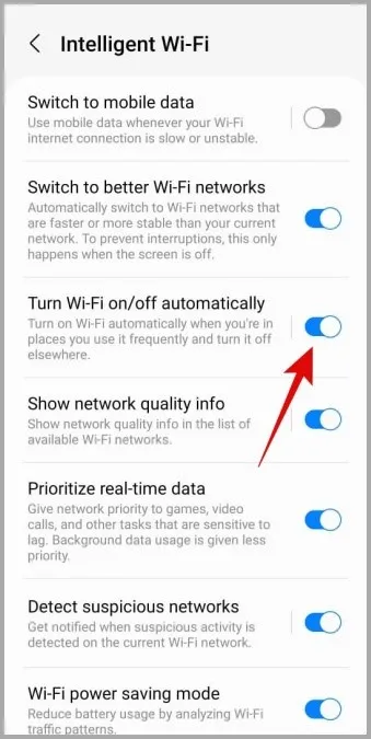 Deaktiver automatisk til- og frakobling af Wi-Fi på Android
