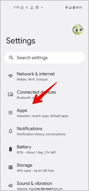 Android Settings Apps