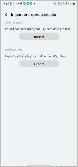 Kontakte Importieren Exportieren