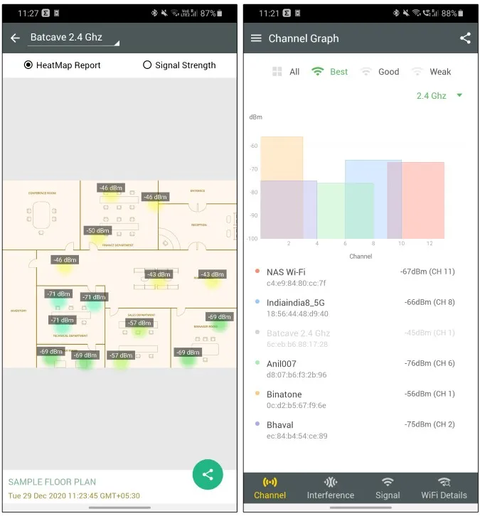 wifi analyse und kartierung app heatmap