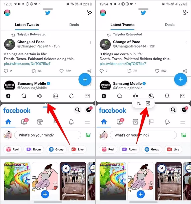 Samsung Split Screen App Pair Opprett