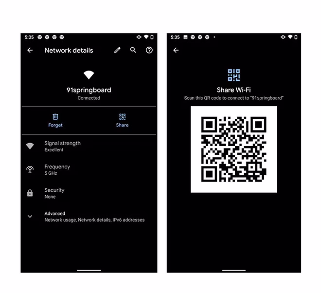 Android 10 Wifi-deling