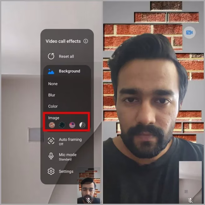 Endre bakgrunnsbilde for videosamtaler på Samsung Phone