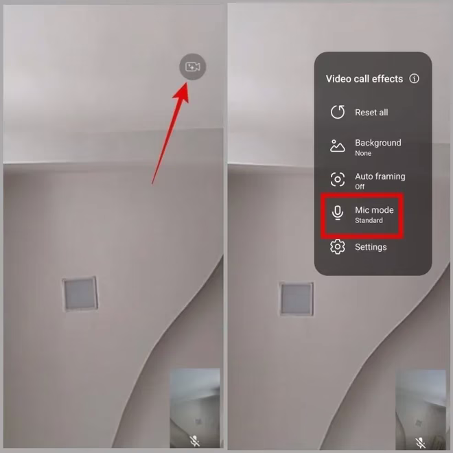 Endre mikrofonmodus under videosamtaler på Samsung Phone