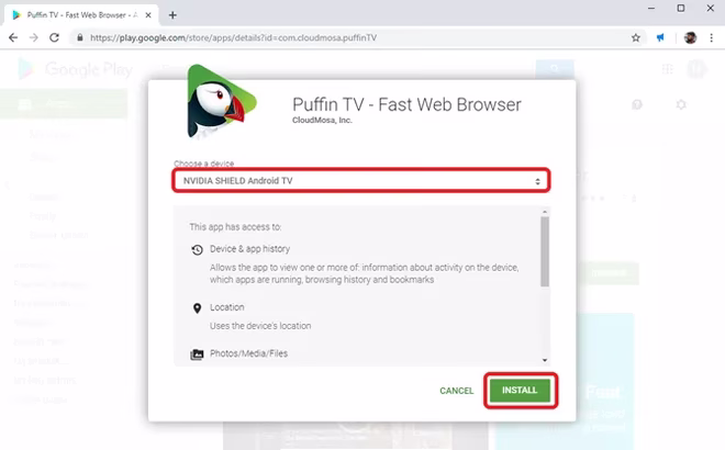Installer Chrome på Android TV - installer på og tv