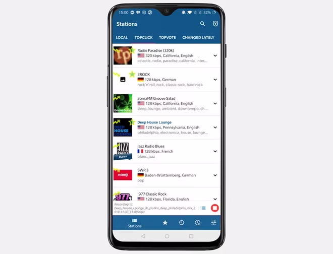beste tunein-alternativer - Radio Droid