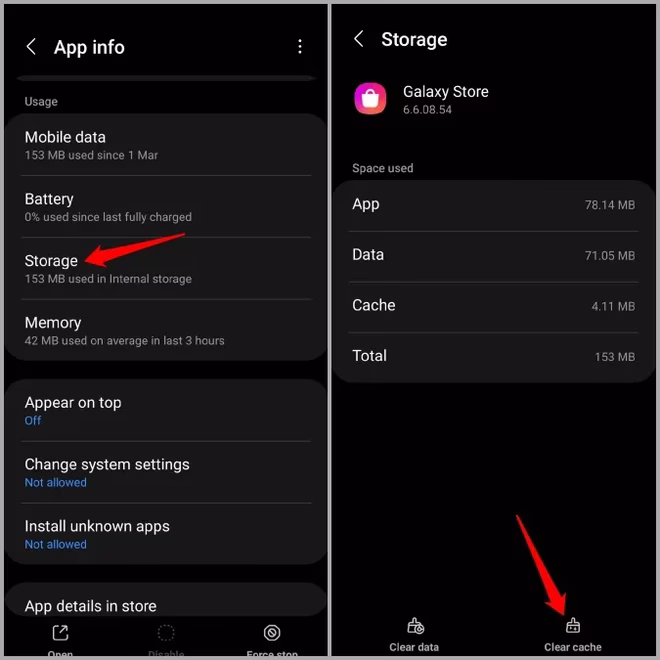 Tøm hurtigbuffer for Galaxy Store-apper på Samsung-telefonen
