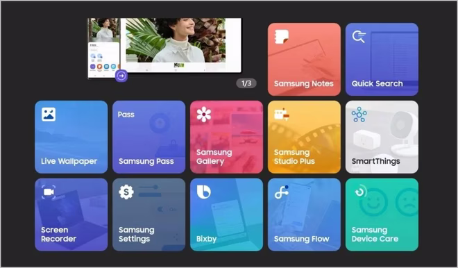 Samsung-apper på Galaxy Book