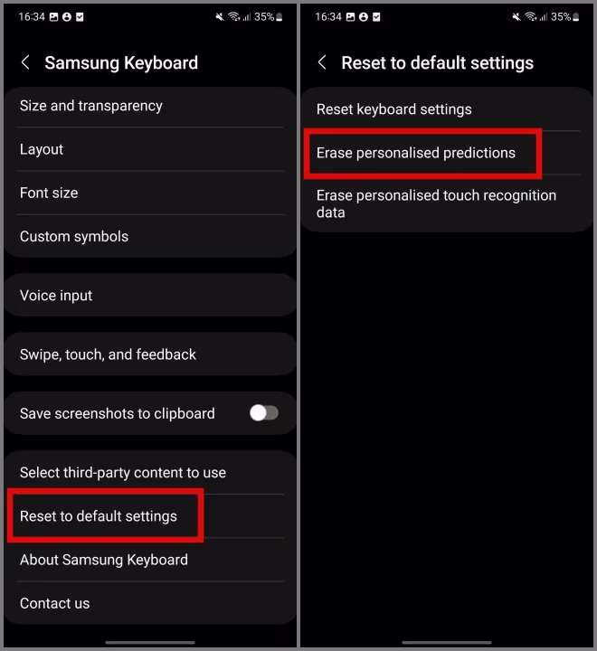 Fjern innlærte ord fra Samsung Keyboard