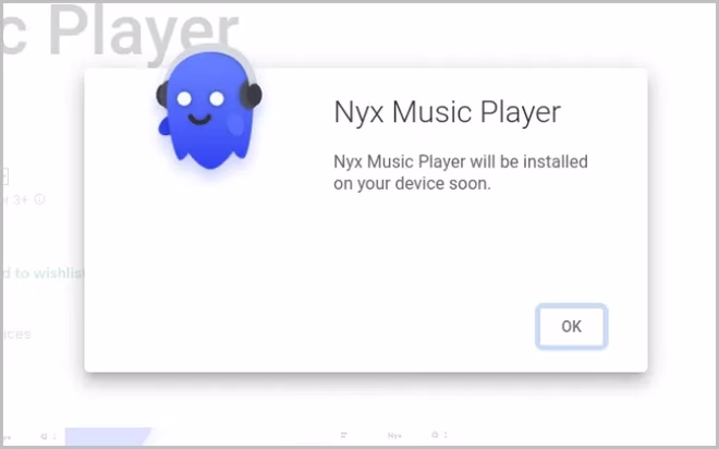 App installert fra skrivebordet på Android-telefonen