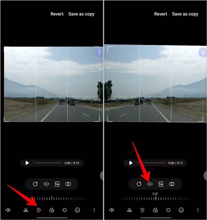 Samsung Edytuj filmy Odwróć