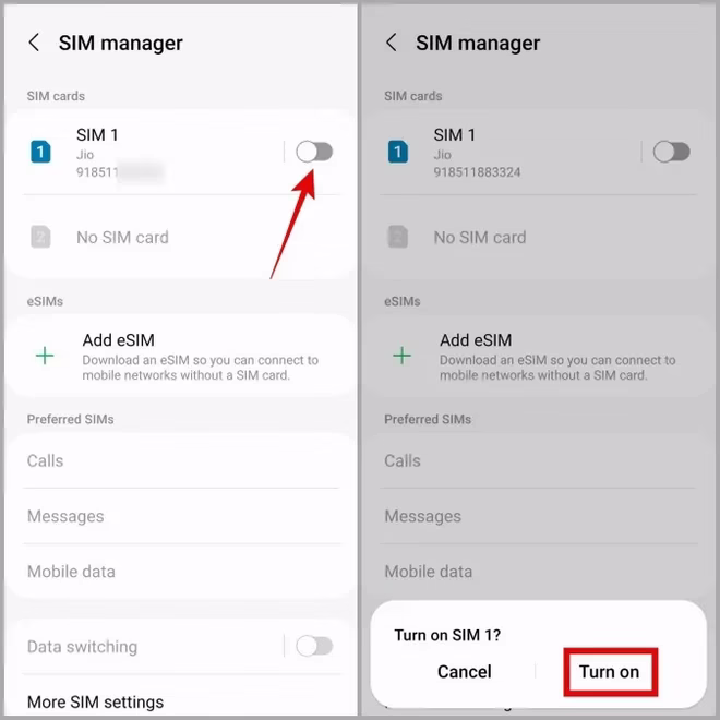 Aktivere et SIM-kort på Samsung Galaxy Phone