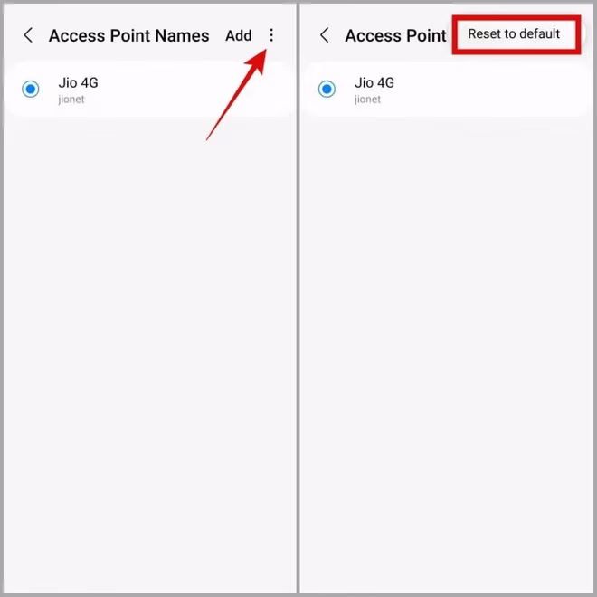 Tilbakestill APN på Samsung Phone
