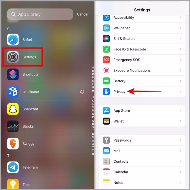 Personverninnstillinger på iPhone