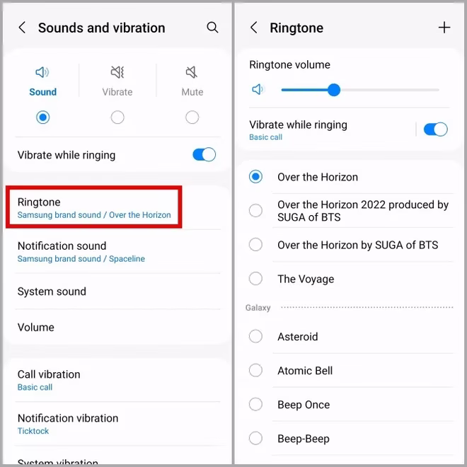 Ringetoner på Samsung Phone
