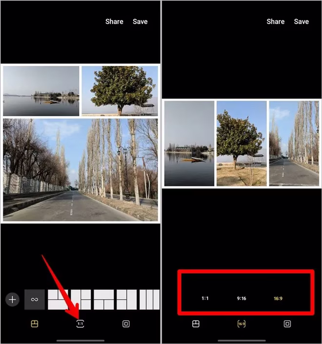 Samsung Collage Edit Aspect Ratio