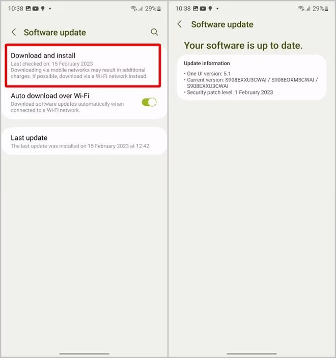 Last ned og installer programvareoppdatering på Samsung