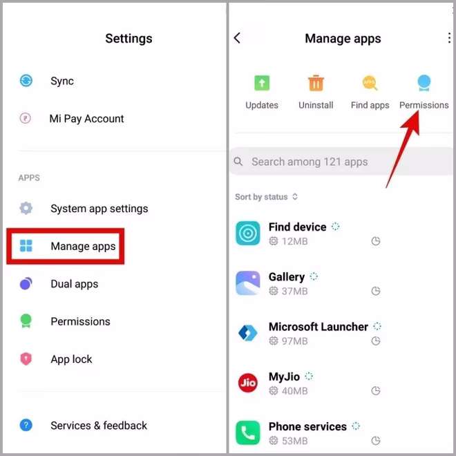Administrere apper på MIUI