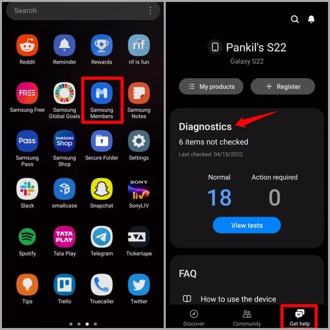 Samsung Members-appen