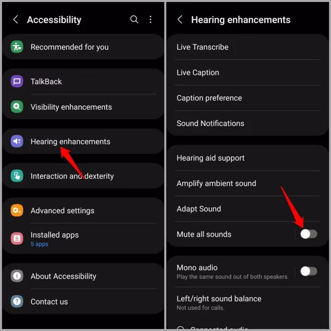 Slå av lyden på Samsung Phone