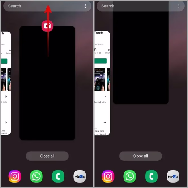 Lukk nylige apper på Samsung-telefonen