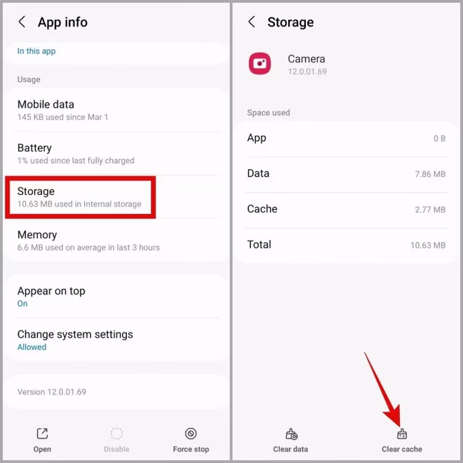 Tøm kamerahukommelsen på Samsung Phone