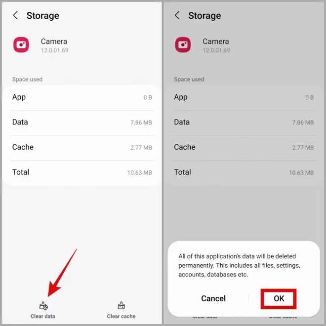 Tilbakestill kameraappen på Samsung Phone