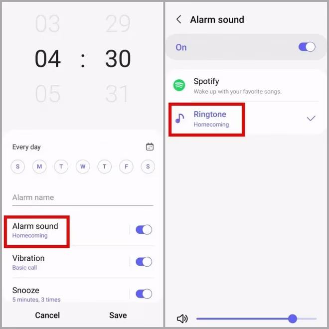Zmiana ustawionego dźwięku alarmu na telefonie Samsung