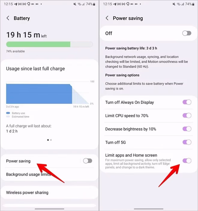 Samsung Phone Batterisparing
