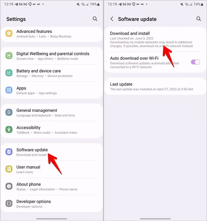 Samsung Phone Update