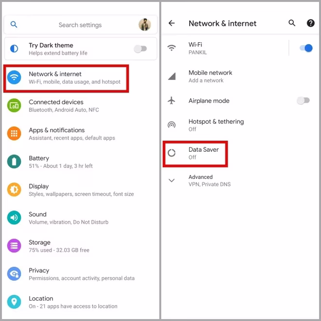 Wyłączanie oszczędzania danych na Androidzie