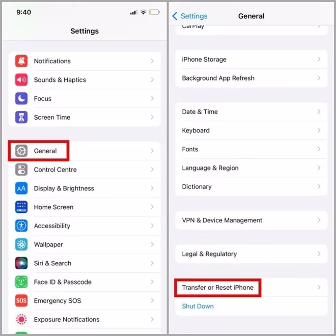 Przenoszenie lub resetowanie iPhone&rsquo;a