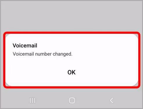 Nummeret til telefonsvareren er endret på en Samsung-smarttelefon
