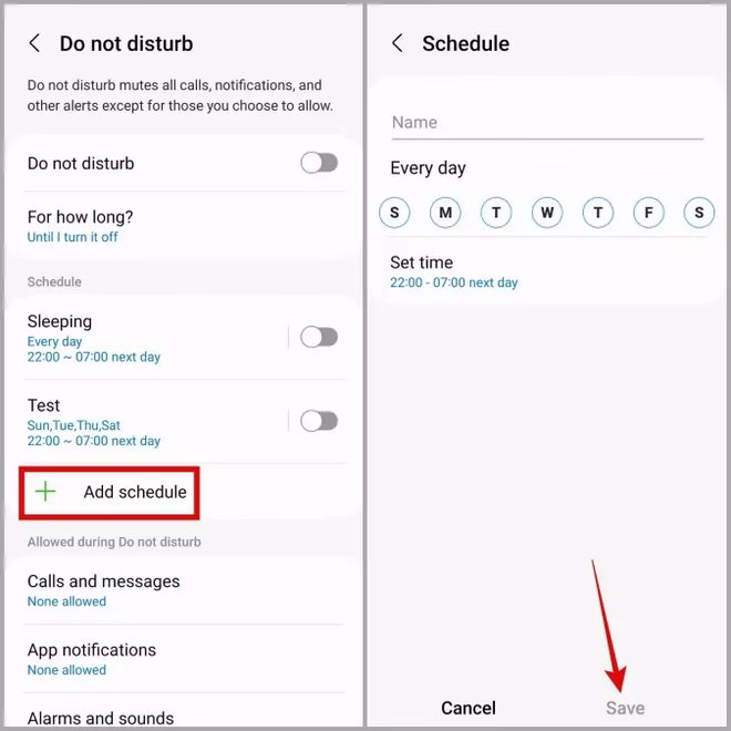 Konfigurere DND til å startes automatisk på Android