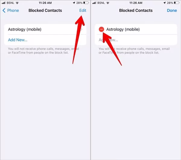 Zablokować numer iPhone Odblokować